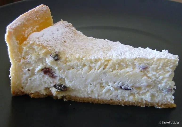 Cheesecake φούρνου με ζύμη σαμπλέ