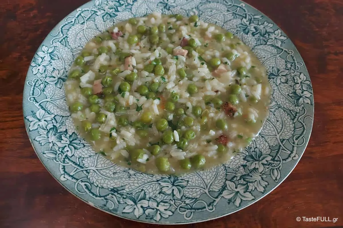 Ρύζι Μπίζι, δηλαδή ρύζι με αρακά - Risi bisi